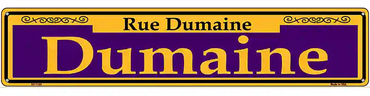 Dumaine Purple Novelty Metal Street Sign
