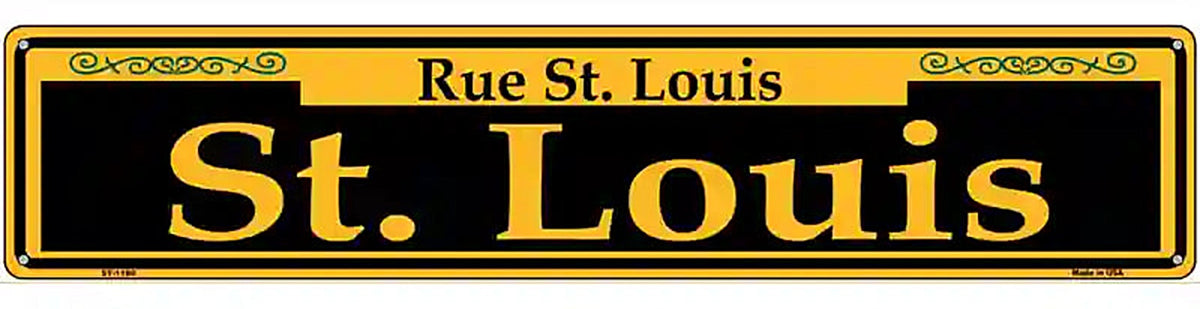 St. Louis Yellow Novelty Metal Street Sign