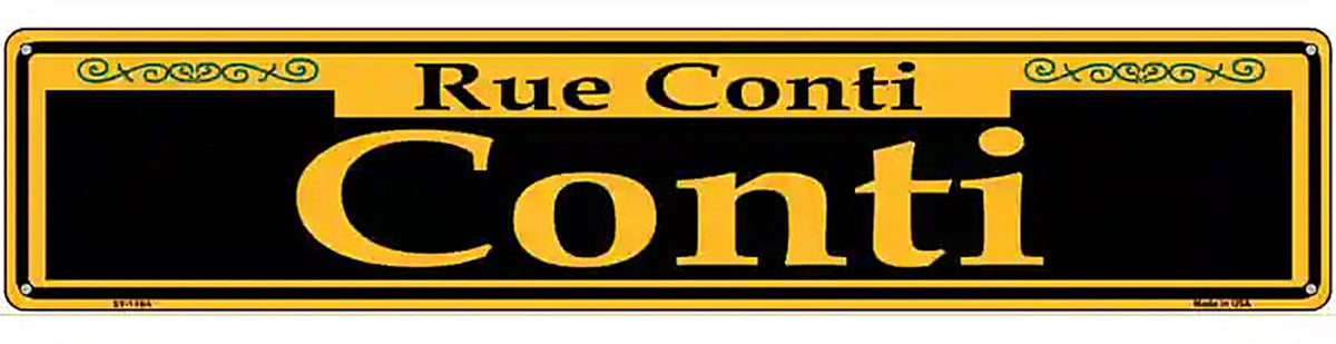 Conti Yellow Novelty Metal Street Sign