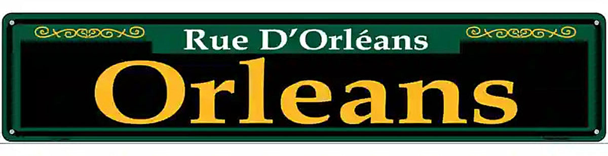Orleans Green Novelty Metal Street Sign