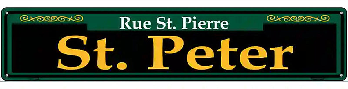 St. Peter Green Novelty Metal Street Sign