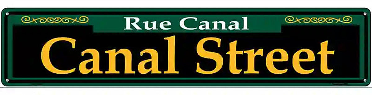Canal Street Green Novelty Metal Street Sign