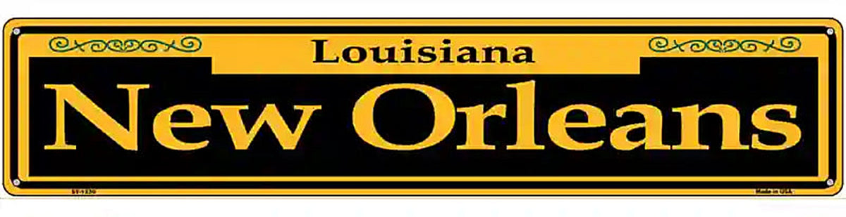 New Orleans Yellow Novelty Metal Street Sign