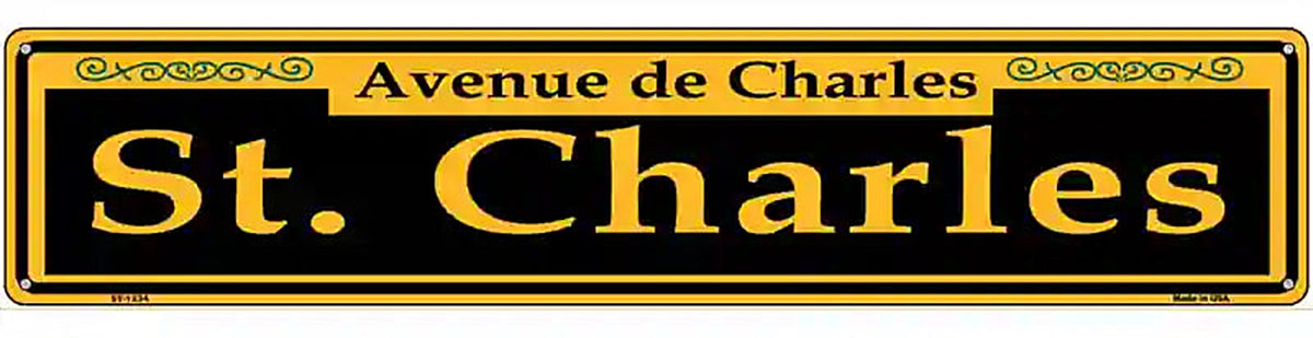 St. Charles Yellow Novelty Metal Street Sign