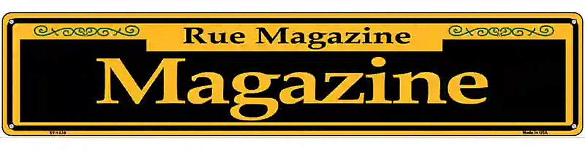 Magazine Yellow Novelty Metal Street Sign