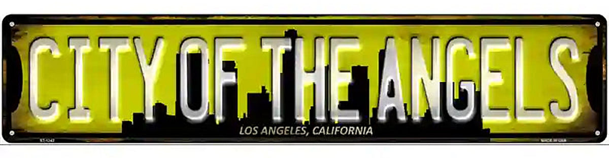 Los Angeles California City of Angels Novelty Metal Street Sign