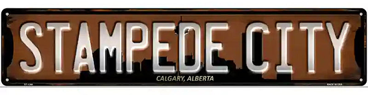 Calgary Alberta Stampede City Novelty Metal Street Sign
