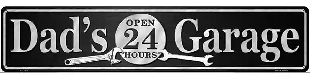 Dads Garage Novelty Metal Street Sign