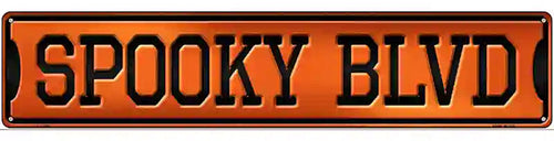 Spooky Blvd Novelty Metal Street Sign