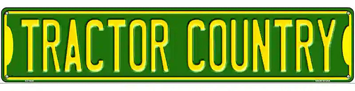 Tractor Country Novelty Metal Street Sign