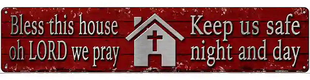 Bless This House Novelty Metal Street Sign