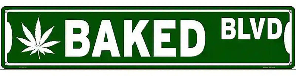 Baked Blvd Novelty Metal Street Sign