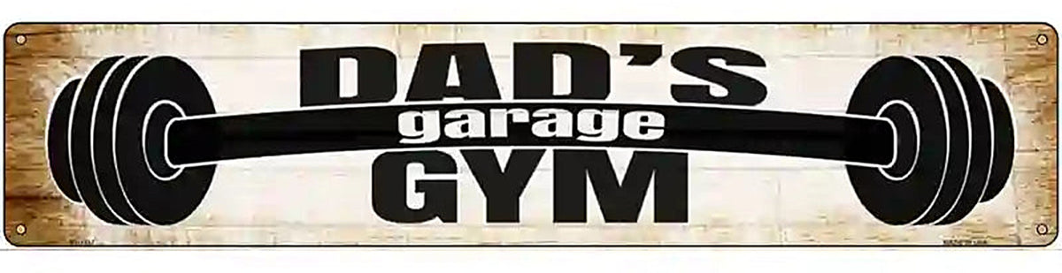 Dads Gym Novelty Metal Street Sign