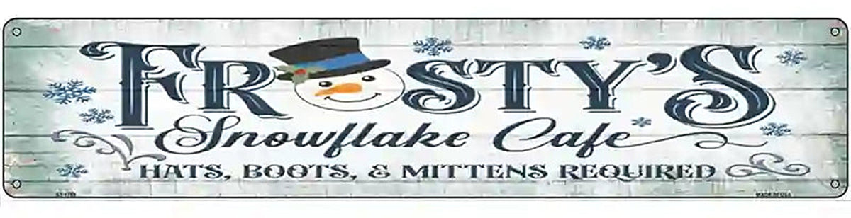 Frostys Snowflake Cafe Novelty Metal Street Sign