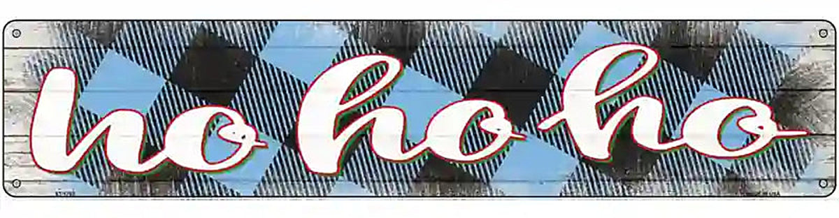 Ho Ho Ho Blue Novelty Metal Street Sign
