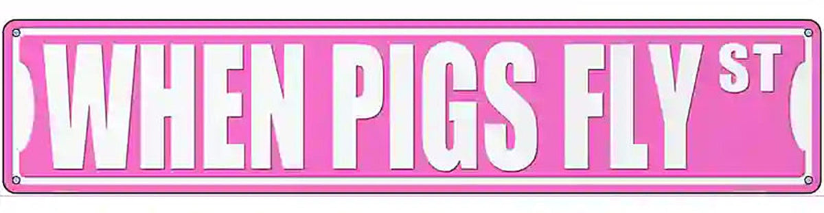 When Pigs Fly St Novelty Metal Street Sign