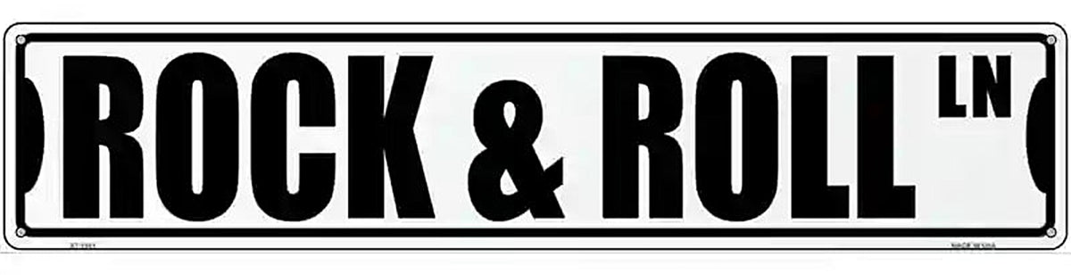 Rock and Roll Ln Novelty Metal Street Sign