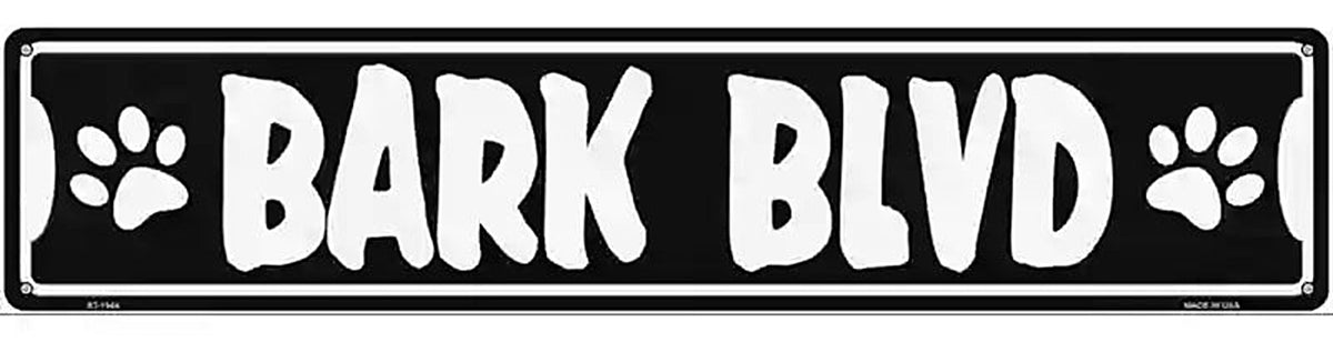 Bark Blvd Novelty Metal Street Sign