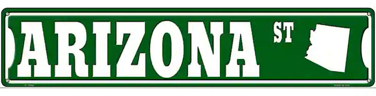 Arizona St Silhouette Novelty Metal Street Sign