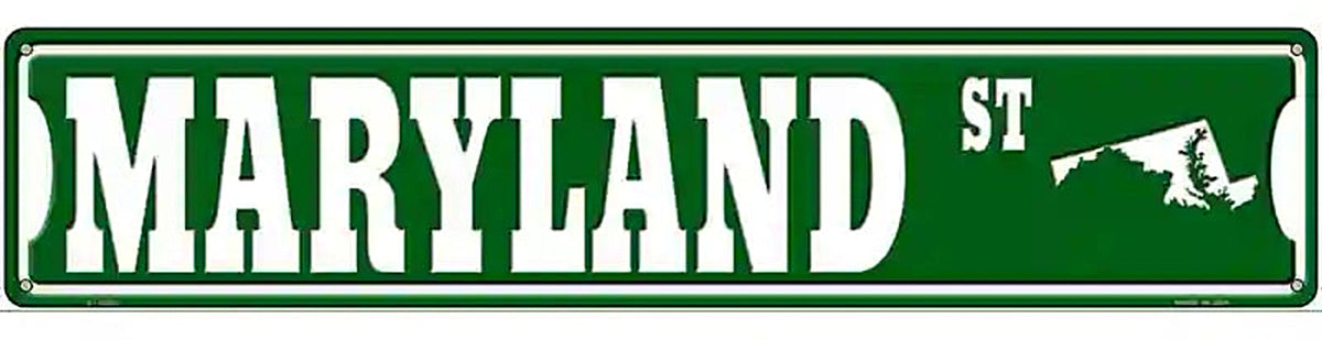 Maryland St Silhouette Novelty Metal Street Sign