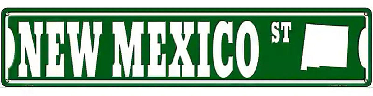 New Mexico St Silhouette Novelty Metal Street Sign