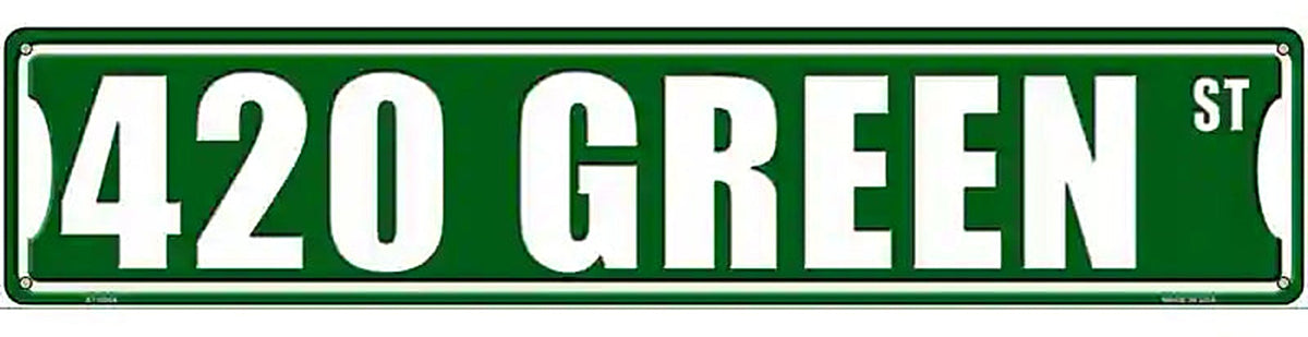 420 Green Street Novelty Metal Street Sign