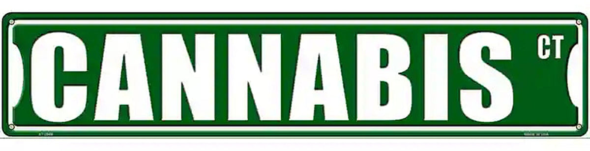 Cannabis Ct Novelty Metal Street Sign