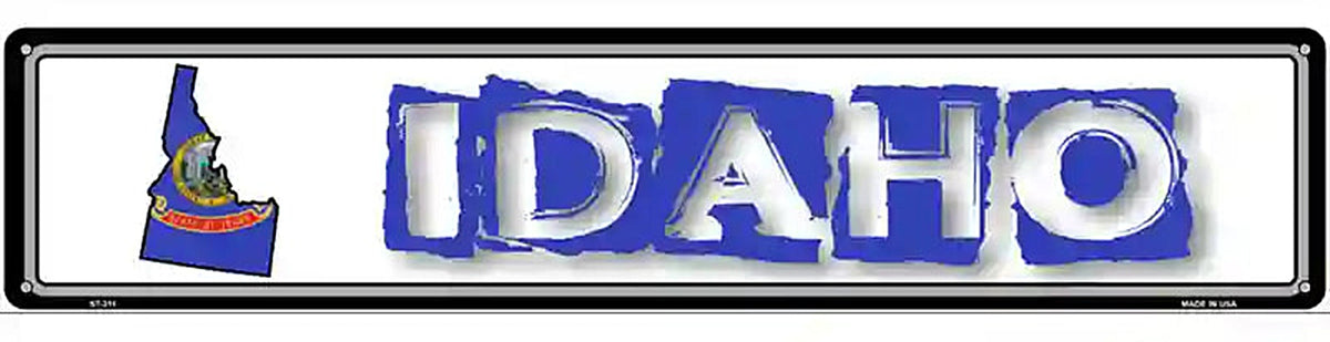 Idaho State Outline Novelty Metal Vanity Street Sign