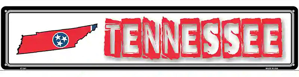Tennessee State Outline Novelty Metal Vanity Street Sign