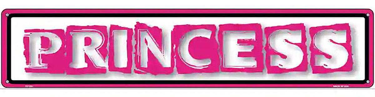 Princess Novelty Metal Street Sign