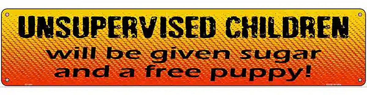 Unsupervised Children Metal Novelty Street Sign