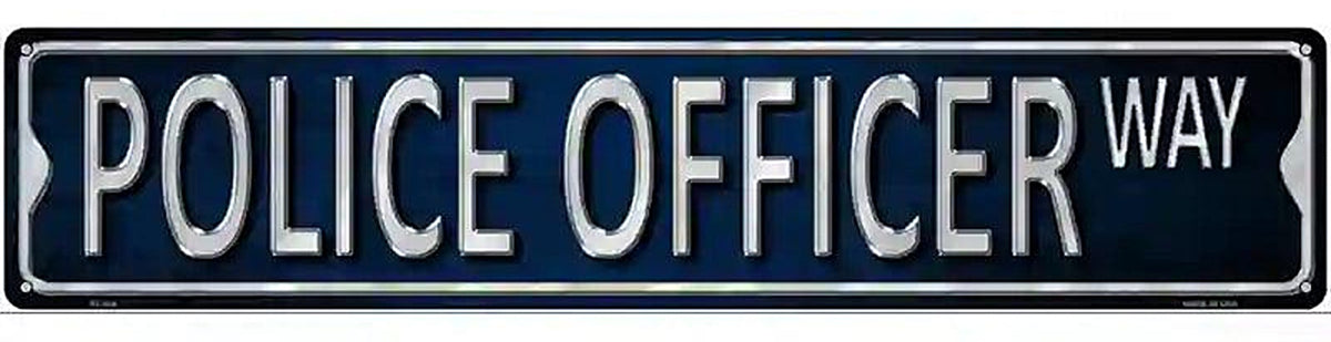 Police Officer Metal Novelty Street Sign