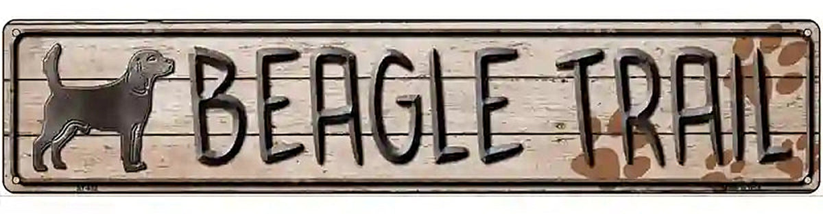 Beagle Trail Novelty Metal Street Sign