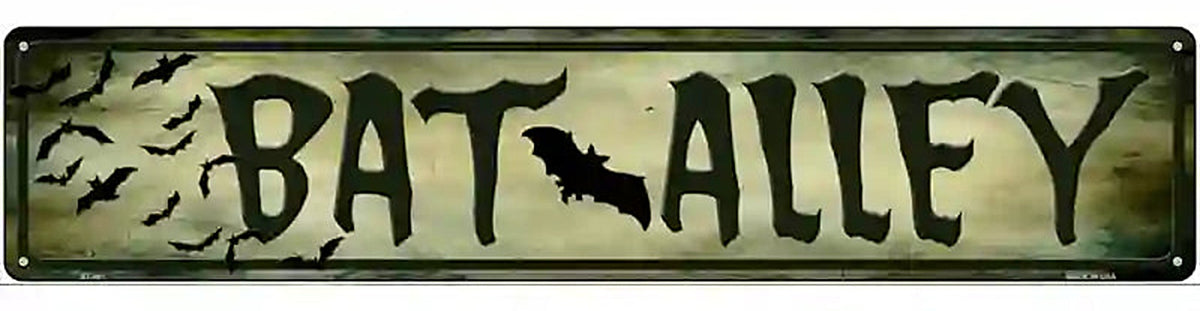 Bat Alley Novelty Metal Street Sign