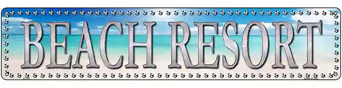 Beach Resort Novelty Metal Street Sign