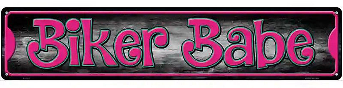 Biker Babe Novelty Metal Street Sign