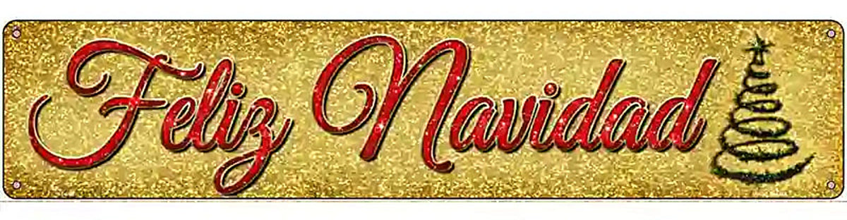 Feliz Navidad Novelty Metal Street Sign