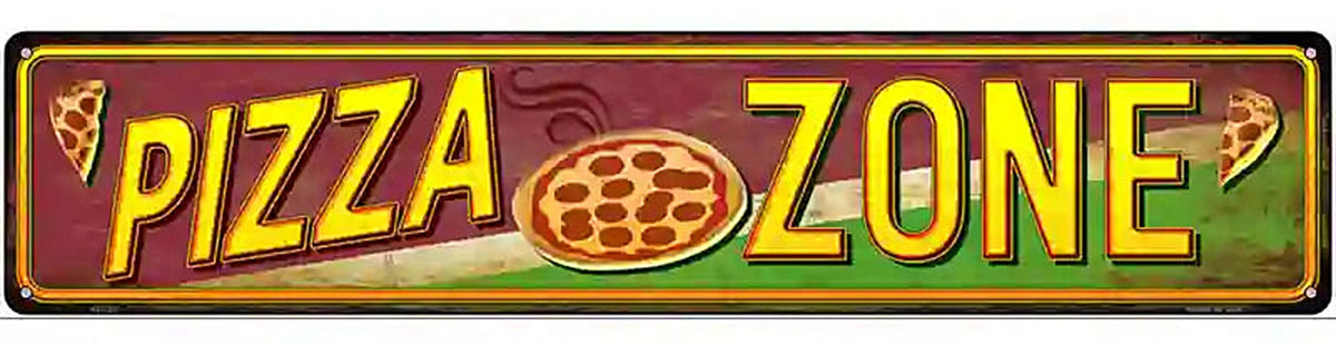 Pizza Zone Novelty Street Sign