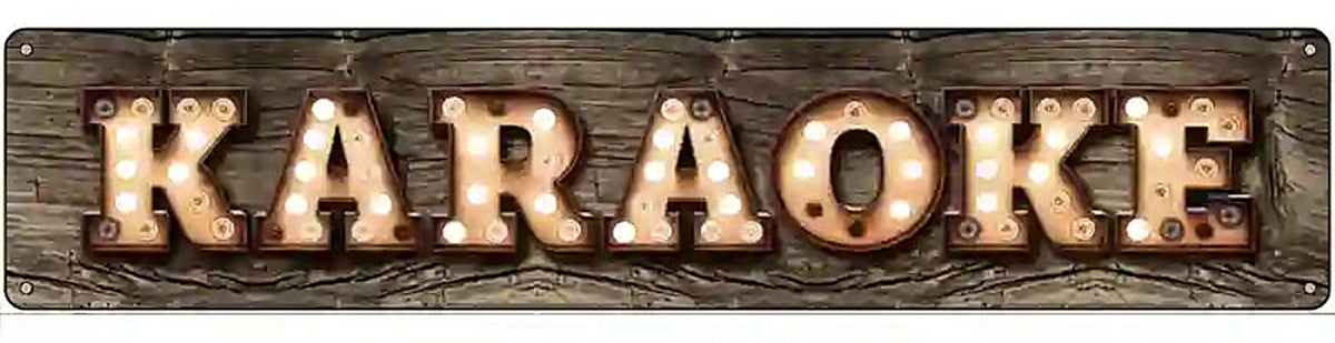 Karaoke Bulb Lettering Novelty Metal Street Sign