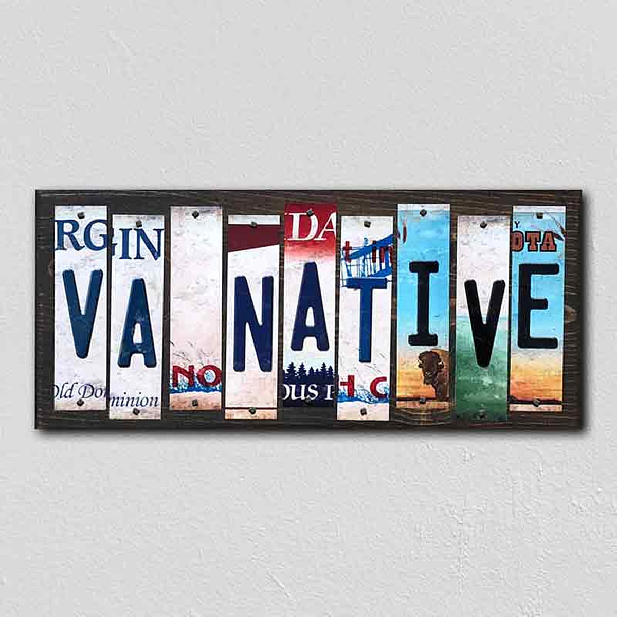 VA Native License Plate Tag Strips Novelty Wood Signs