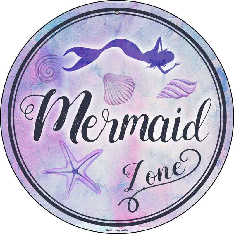 Mermaid Zone - metal sign wall decor