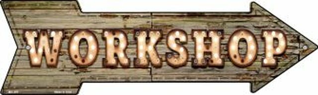 Workshop Bulb Letters Metal Arrow