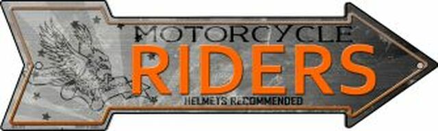 Motorcycle Riders Metal Arrow