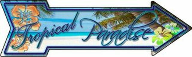 Tropical Paradise Metal Arrow