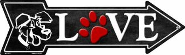 Love Dogs Metal Arrow