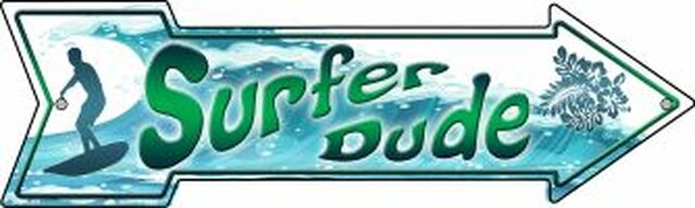 Surfer Dude Metal Arrow