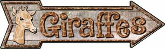 Giraffes Metal Arrow
