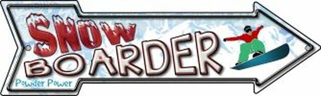 Snowboarder Dude Metal Arrow