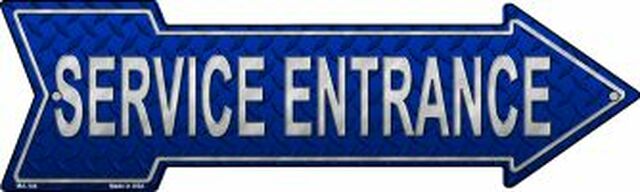 Service Entrance Metal Arrow