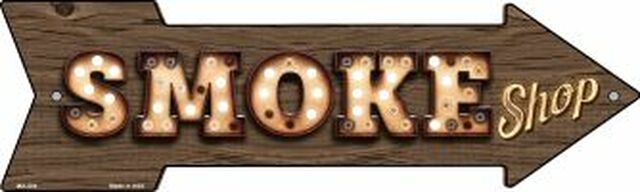 Smoke Shop Bulb Letters Metal Arrow